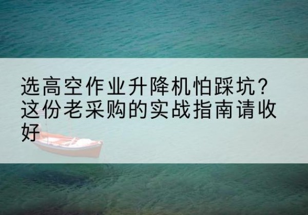 大东高空作业升降机厂家推荐-选高空作业升降机怕踩坑？这份老采购的实战指南请收好